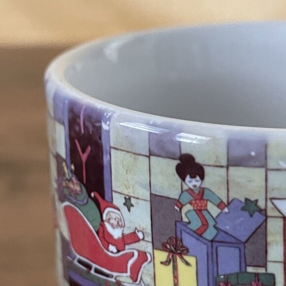 Vintage Radio City Music Hall Mug Pat Singer NYC Wrap Around Graphic Coffee Cup - Picture 9 of 9